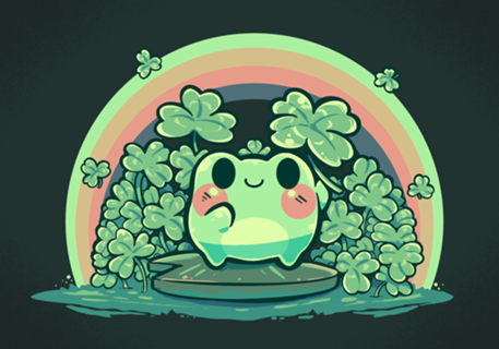 Lucky Little Cute Frog