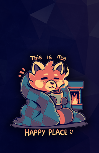 Happy at the Fireplace