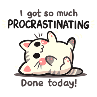 Procrastinating Cat