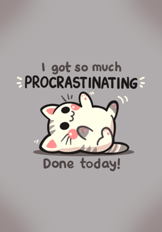 Procrastinating Cat