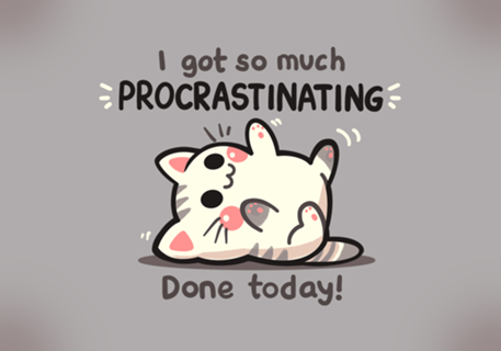 Procrastinating Cat