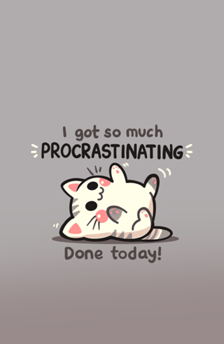 Procrastinating Cat