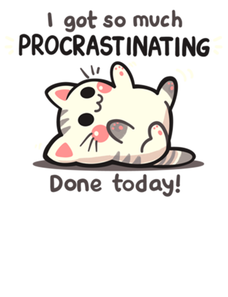 Procrastinating Cat