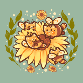 Sunflower Cat Bee
