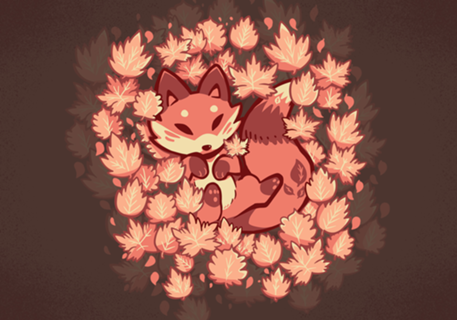 Autumn Leaves Fox