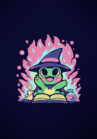 Witchy Spell Frog