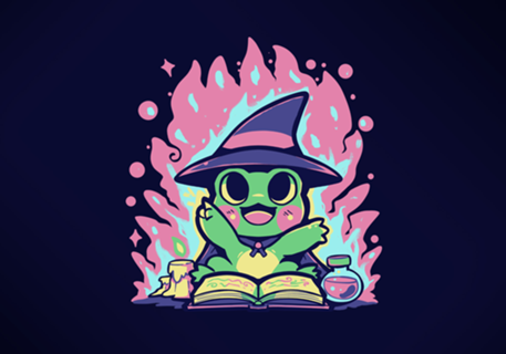 Witchy Spell Frog
