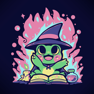Witchy Spell Frog