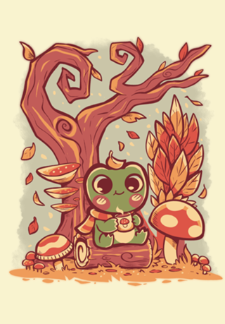 Cozy Autumn Days Frog