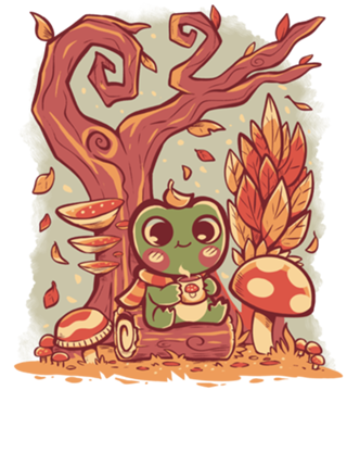 Cozy Autumn Days Frog