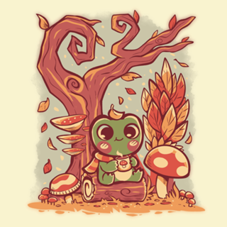 Cozy Autumn Days Frog