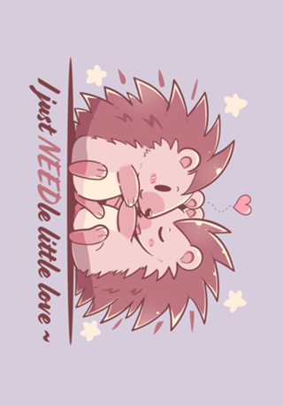 I just NEEDle little Love Hedgehog