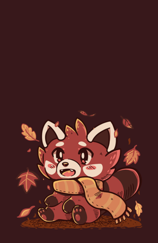 Fallen Leaves Red Panda