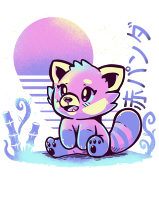 Retrowave Red Panda