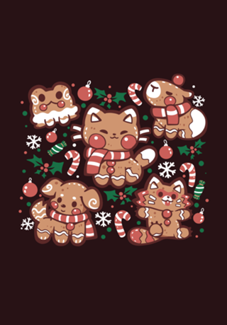 Festive Gingerbread Animals