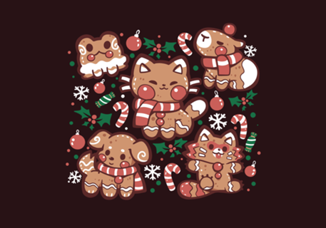 Festive Gingerbread Animals