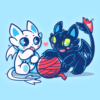 Light and Night Dragon Cats