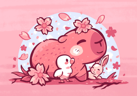 Pink Spring Friends