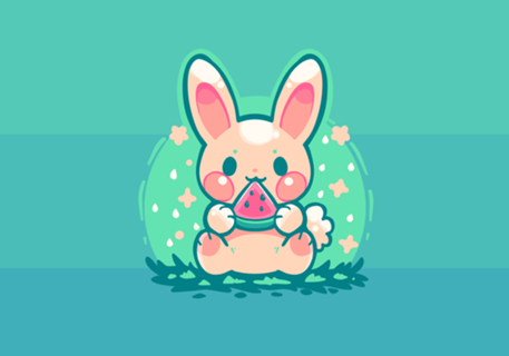 Summer Watermelon Bunny