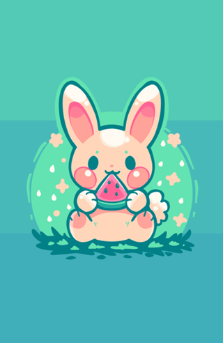 Summer Watermelon Bunny