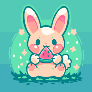 Summer Watermelon Bunny