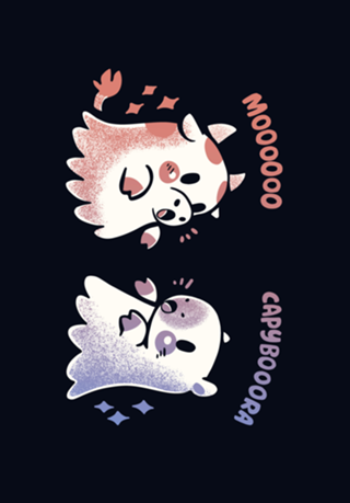 Spooky Capy and Cow