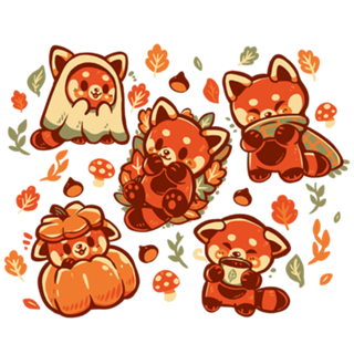 Red Panda Autumn Time