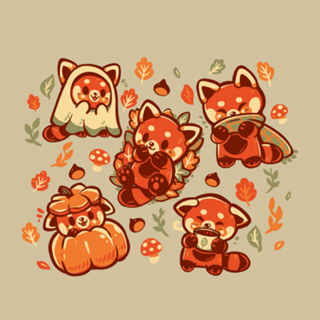 Red Panda Autumn Time