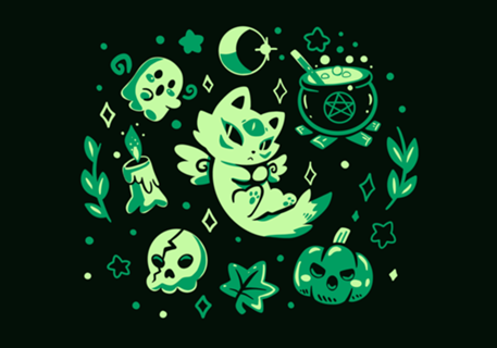 Green Halloween Vibes