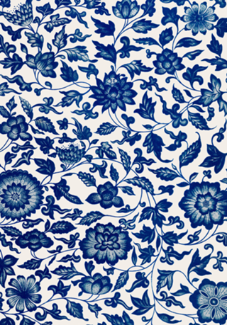 Blue flower pattern by Owen Jones