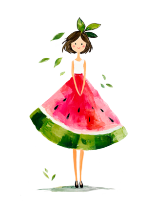 Garota Melancia – Arte Fresca de Verão