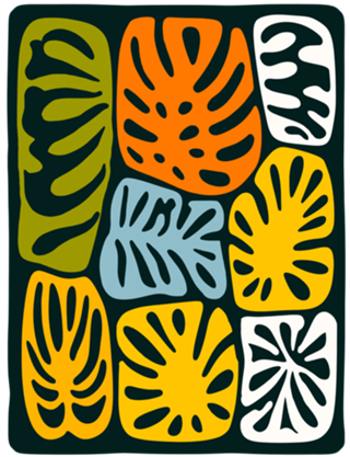 Jungle Blocks – Folhagens Tropicais Abstratas