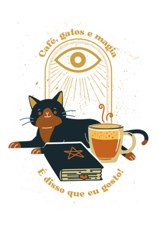 Café, gatos e magia