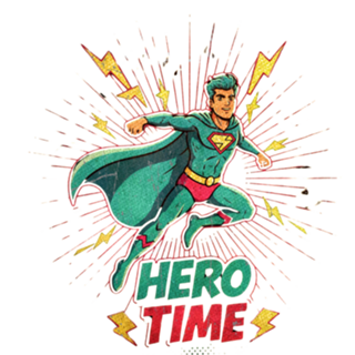 Super-Herói Cartoon - Ação Retrô