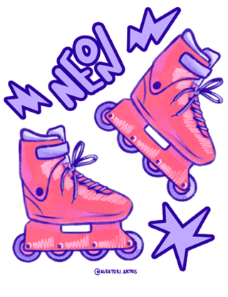 Barbie Patins Neon - alternativo