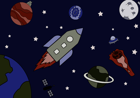 Ilustração do espaço