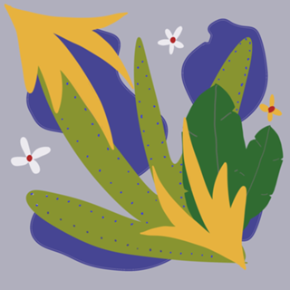 Folhagens e flores