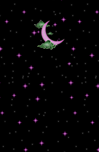 Lua minguante roxo