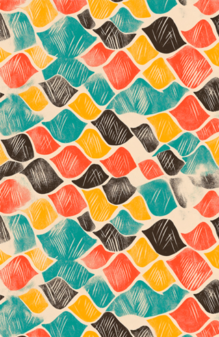 Textura Retrô Abstrata — Movimento e Cor