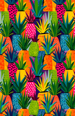 Estampa Tropical Pop – Frutas em Cores Vibrantes