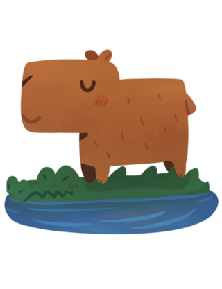 Capivara e crocodilo