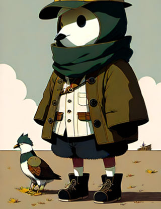 Gavião vestido