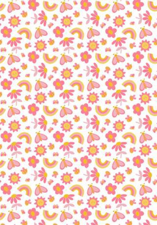 Jardim Rosa — Flores, Sol, Borboletas e Abelhas