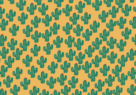 Cactos Rabiscados – Verde & Amarelo