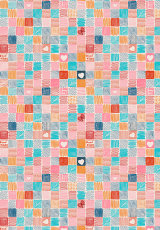 Patchwork Colorido com Textura de Lápis