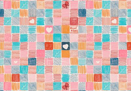 Patchwork Colorido com Textura de Lápis