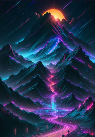 Escalando para a Lua: A Montanha Neon
