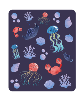 Coleção - Fundo do mar azul
