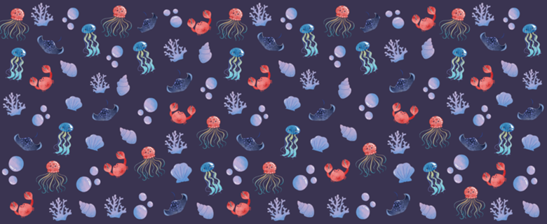 Coleção - Fundo do mar azul