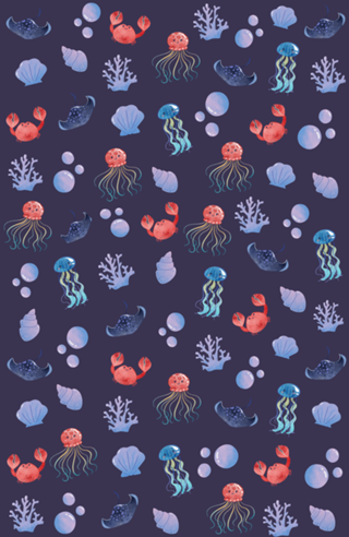 Coleção - Fundo do mar azul